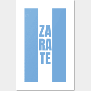 Zarate in Argentine Flag Colors Vertical Posters and Art